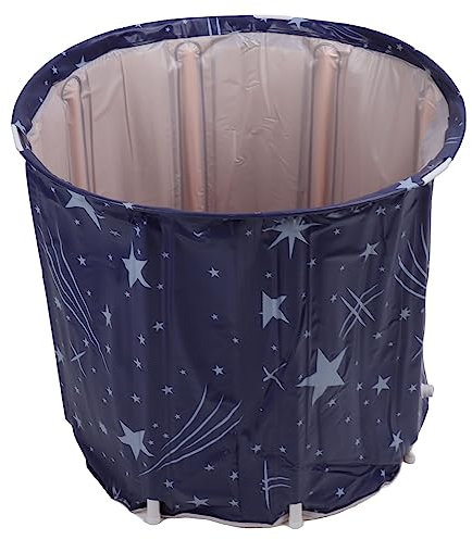 Bärbart fristående badkar hopfällbart badkar för duschkabin hushåll badrum spa is och varmt badkar (stjärnmåne)