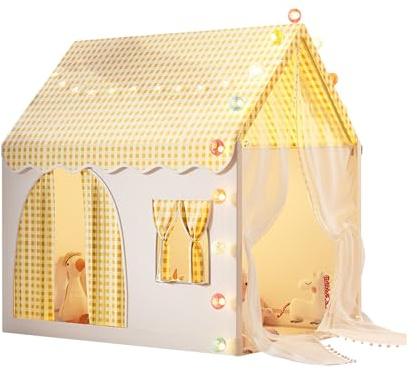 Ergocar Kinderzelt Für Drinnen Und Draußen Doppeltür Schloss Kugel Licht Bunte Flagge Wolke Stern Licht Geeignet Für Kleinkinder Jungen Und Mädchen