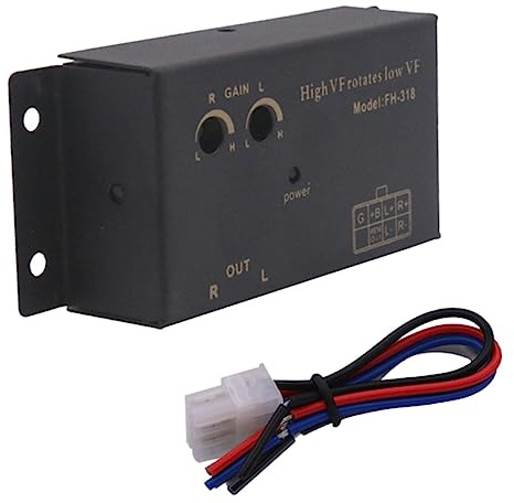 DIYEAH Audio Converter High to Low Frequency Conversion Adapter for Car Stereo Delay Function Useful for Speaker to Rca Connections