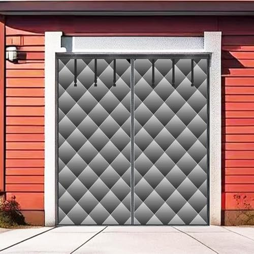 WDFYM Winter Garage Door Screen, Garage Door Insulation Kit, Garage Cover Curtain,Heavy Duty Garage Privacy Screen, Weatherproof Soundproof,13 13.5 14 14.5 15 15.5 16FT(W15.5*H9.5 FT)