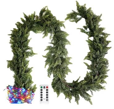 Beleuchtete Weihnachtsgirlande 268 cm Zedergrün