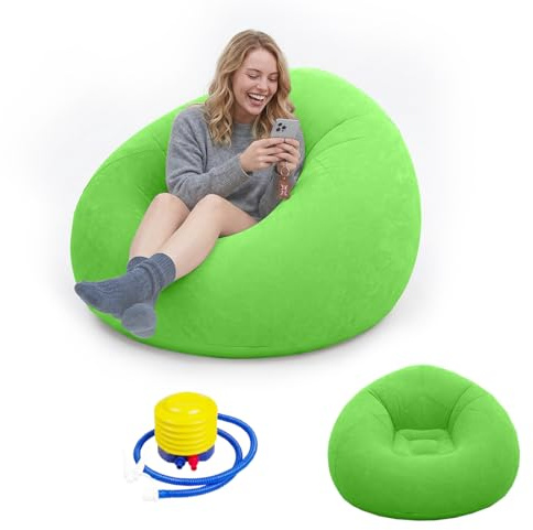 Umllpet Poltrona Sacco Gonfiabile con Pompa Incorporata, Pieghevole & Portatile, Impermeabile, per Interno ed Esterno, Giardino Campeggio Viaggio