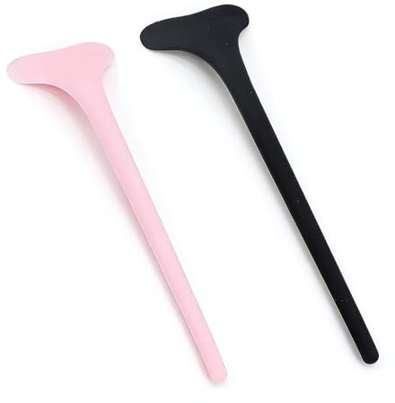 Bamily 2PCS Mascara Shield, Reusable Silicone Eyeliner Stencils, Eyeshadow Applicator for Beginners, Soft Skin-Friendly, Multifunctional Eyelash Applicator Tool for Daily/Travel/Party Eye Makeup