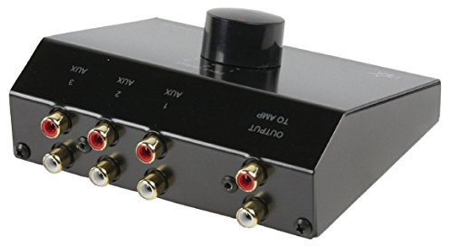 HQ 3-Way Stereo Input Control Box Feed CD TV Tuner Into 1 Aux Input