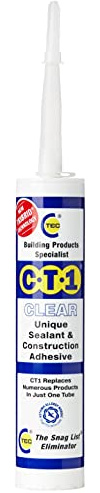 CT1 Clear Tribrid Mastic et colle multi-usages – Salle de bain, douche et fenêtre, sans odeur, résistant à la moisissure, flexible, 290 ml