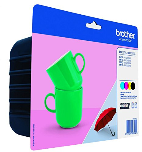 Brother LC227XL/LC225XL Original Tintenpatronen, Cyan/Magenta/Gelb/Schwarz, LC227XLVALBP, Alle