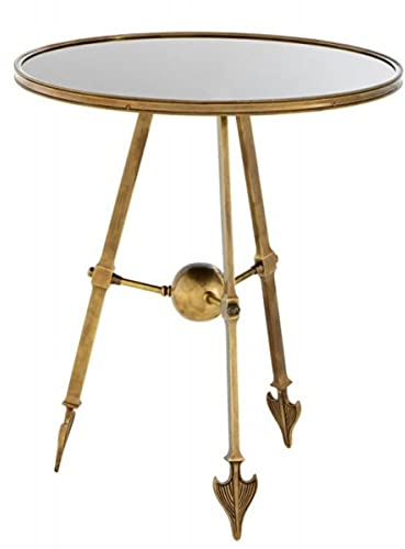 Casa Padrino Luxus Beistelltisch Vintage Messing Finish 65 x H. 74 cm - Tisch Möbel
