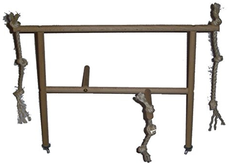 pipano Anfluggerüst Klettergerüst mit Sisal, Sitzstange 12 mm, Wellensittich, AS12