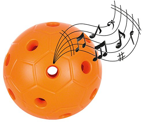 Sport-Tec Glockenball Ø 23 cm Klangball für Sinnesschulung/Orientierung | Akustisches Spielgerät mit Metall-Glöckchen, 600 g, für Therapie, Inklusion, Blindenfußball & Koordinationstraining