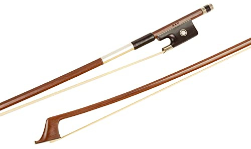 MI&VI CB-510 Brazilwood Cello Bow (Size 1/2) with Ebony Frog | Octagonal Silver Mount | Well Balanced | Light Weight | Mongolian Horse Hair - MIVI Music