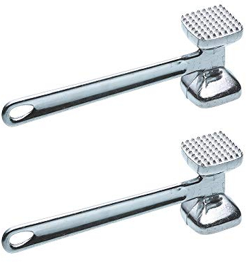 Bahob® 2 x Aluminium Meat Tenderizer Mallet Hammer for Beef Veal & Chicken Breasts Dishwasher Safe Easy Clean (2)