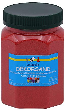 Nein XL Dose Dekosand | Rot | Farbsand | Feine Körnung | Bastelsand | 850g | Wiederverschließbare Dose | Schadstofffrei