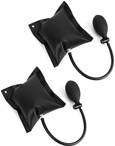 QWORK® 2 st monteringskuddar, lyftkuddar, krockkuddelyftare, lyftkapacitet upp till 200 kg, svart