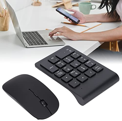 Pavé numérique Clavier Souris sans Fil pavé numérique Sensible à 1200 DPI Combo Plug and Play pour Le Voyage pour Le Bureau à Domicile Combinaisons Clavier et Souris