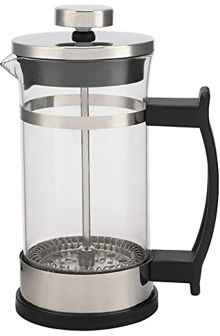 Joyzan Cafetera Prensa Francesa, 350 ML Café Calidad Pequeña Vidrio Acero Francé Olla Filtro Tetera té Máquina Doméstica Borosilicato Resistente Calor Jarra