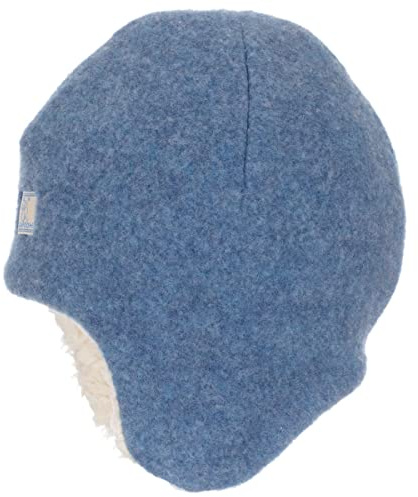 Pickapooh Kinder Jona Mütze, Jeans-plüsch Natur, 48