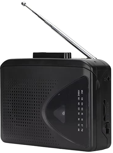 Portable Cassette Players Recorders, AM FM Radio Stereo Compact Tape Player, External Speakers, 2AA Battery Or USB Power Supply