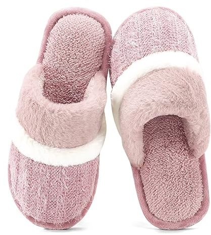 GOEWY Hausschuhe Damen Herren Winter - Flauschige Pantoffeln mit Memory Foam, Wärmende & Rutschfeste Hausschuhe für Kalte Tage Bequeme Elegantes-Slide als stylisches Geschenk(Rosa,38/39EU)