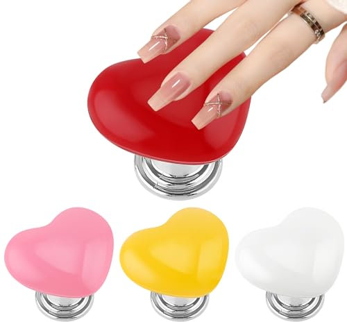 Bewudy 4 Pcs Toilet Button Pusher, Love Heart Shaped Toilet Tank Button Toilet Flush Button Pusher, Toilet Press Tool for Toilet Lid and Tank Toilet Flusher Top Push Button for Women Long Nail