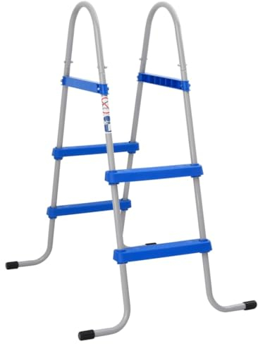 Bulliing Pool-Leiter für Aufstellpools 84 cm Schwimmbadleiter Swimming Pool Leiter Poolleiter Stahl und Kunststoff