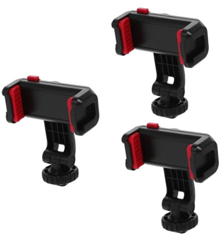 OSALADI 3stücke Hot Shoe Telefon Halterung Drehbar Smartphone Adapter Für Stativ Universeller Handyclip Für DSLR Fotolicht Anpassbar Für Querformat Kompatibel Mit