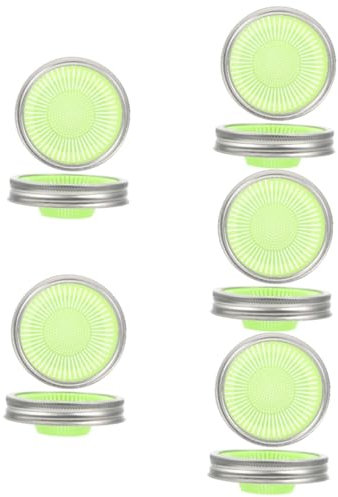 Ciieeo 10 Stk Einmachglasdeckel Wachsender Bohnendeckel Deckel Von Sprossengläsern Sprossen Deckel Tülle Sprossen-zuchtset Einmachglas-siebdeckel Mini Einmachglas-sprossen-kit Edelstahl
