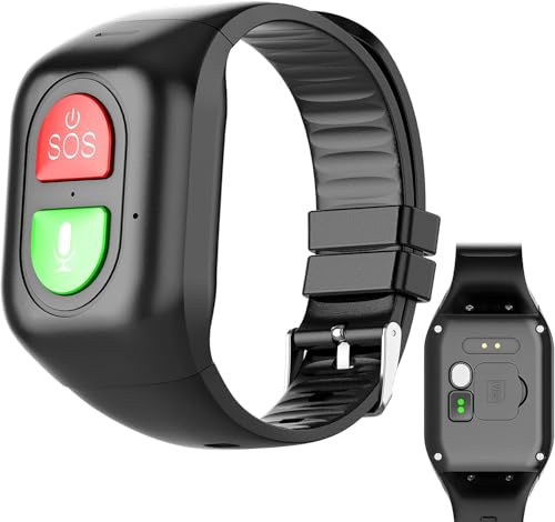 haohang Reloj Inteligente para Personas Mayores, Dispositivo De Alerta De Caídas, Pulsera De Seguimiento GPS, Reloj De Seguimiento De Actividad Física con Llamada SOS para La Enfermedad De Alzheimer