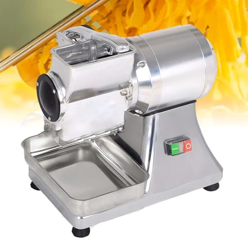 Trituradora de Queso Comercial, trituradora de Migas de Pan, rallador de Queso eléctrico, Molinillo de Queso, trituración rápida 40 kg/h, con Bandeja de Acero Inoxidable, para Cocina casera