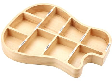 JOINPAYA Gitarre Picks Box Aus Holz Organizer Für Gitarren-zubehör Stilvolle Aufbewahrung Für Plektren Schrauben Und Pickups Praktische Und Elegante Gitarrenform