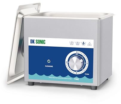 DK SONIC Ultrasonic Cleaner,1.5L 60W Professional Ultrasonic Eyeglasses Cleaner with Mechanical Control,Sonic Cleaner for Chains,Jewelry,Coins Cleaning (Including Baskets)