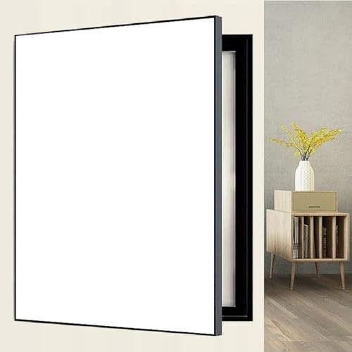 Cache Compteur Electrique Couvercle de Boîte de Disjoncteur Blanc avec Cadre en Plastique, Couvercles de Panneau Électrique Verticaux pour la Décoration de la Maison, Couvercle de Boîte à Fusibles à S