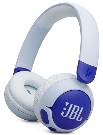JBL Junior 320BT - Cuffie wireless on-ear per bambini, suono sicuro (< 85dB), adatte per bambini, controllo parentale con volume e autonomia personalizzabili e durata della batteria 50 ore (blu)