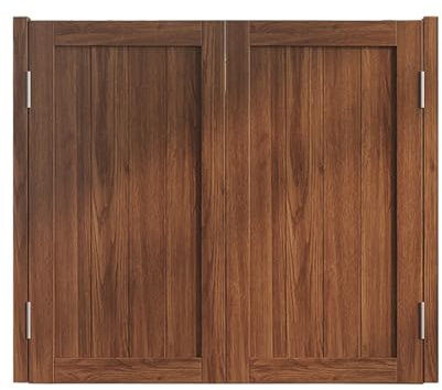 Puerta Batiente De Madera Maciza A Rayas, Puertas Dobles De Dos Vías Con Bisagras, Puertas Interiores De Madera De Pino For Salón, Cafetería, Entrada, Bar, Porche, Cocina, Etc.(Brown,W115xH100cm(45.3x