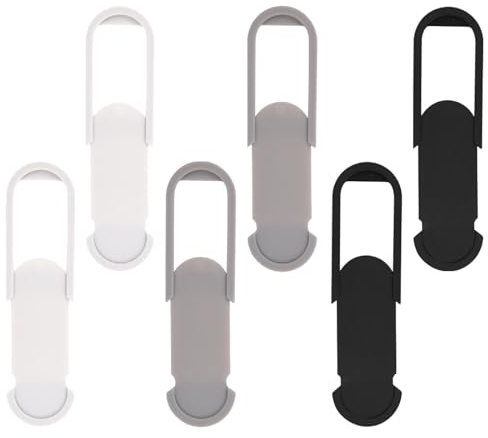 Hemobllo Cubierta para Cámara Web Portátil, Deslizable, Multiusos, Pack 6 Unidades (,), Protección De Privacidad para Ordenador y Teléfono, Tamaño Compacto, Diseño Sencillo y Discreto