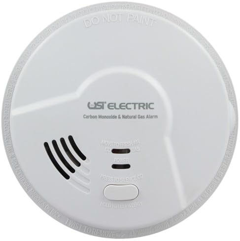Universal Security Instruments Natural Gas and Carbon Monoxide Detector with Battery Backup (MCN108), with Wholesalehome Cloth