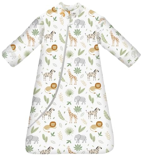 Chilsuessy Baby Schlafsack Winter 3.5 Tog Kinder Schlafsack Ganzjahres Schlafsäcke Jungen Mädchen Schlafsack für Kleinkinder Neugeborene, A Wald/3.5 Tog, L (90-105 cm)