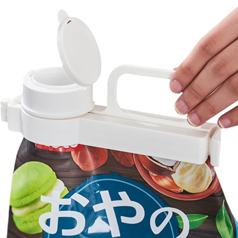 Clips de cierre con escurridor, clips de cierre para bolsas de bolsas, cierres de bolsas, dispensador de aperitivos, cierre y boquilla para bolsas de alimentos, 17 x 5 cm