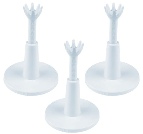 Brightora Golf Tees Height Adjustable 3 Pcs, Height Tool Golf Mat Tee Reusable Rubber Accessories for Simulator Mats, Practice Driving Range Winter Training Sports Ball Holder Gifts for Men White