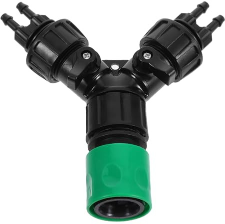 DIYEAH Raccord en y pour Tuyau D'arrosage 1/4 4 Voies pour Système D'irrigation Goutte à Goutte Jardin Arrosage Pelouse Contrôle Indépendant Gestion De l'eau Optimale