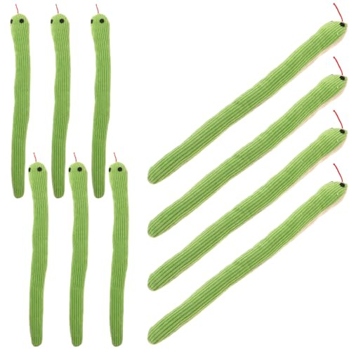 DOITOOL 10stücke Katzenspielzeug Realistische Gummischlangen Interaktives Kauspielzeug Flexibel und Beweglich zum Kauen und Zahnen Fördert Jagdinstinkt und Sozialisierung