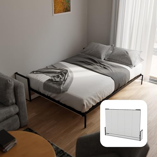 Wallbedking - Murphy Schrankbett Horizontal Studio 200x140 cm (Doppelbett) – Platzsparendes verstecktes Wandklappbett für Gästezimmer, Studios und kleine Räume