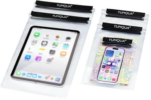 YUMQUA Sac étanche, Pochette Etanche Sac Impermeable Nautique pour Caméra,Carte, iPad, Document, Papier et Téléphone