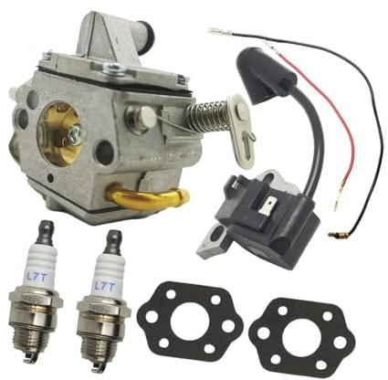 DHSCNOZ Kit de diafragma de reparación y reconstrucción de carburador de Bobina de Encendido de Repuesto, bujía Apta for 017 018 MS170 MS180 180 C1Q-S57B