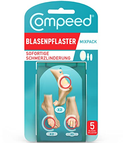 COMPEED® Ampollas Surtido / dolor inmediato y alivio de presión / protección contra la fricción (5 Ampollas)
