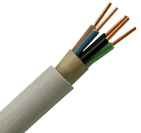 Kopp 153205844 Mantel-Leitung NYM-J, 5 x 2.5 mm², 5 m, grau