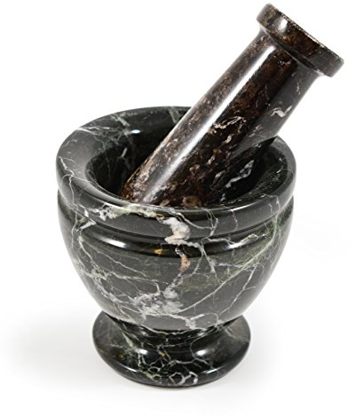 Mini Black Marble Pestle & Mortar - Handmade in the Foothills of the Himalayas