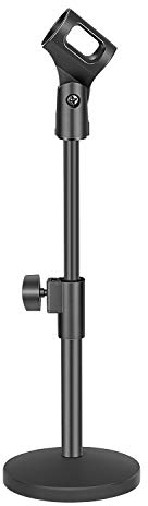 Neewer Soporte de Micrófono de Escritorio Estable con Base de Hierro Negro Clip de Micrófono y Tornillo Hembra de 5/8 a 3/8 para Blue Yeti Snowball Spark y otro Micrófono