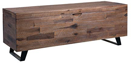 Belmont Home Westcliffe 46 Acacia Wood Storage Trunk, Brown