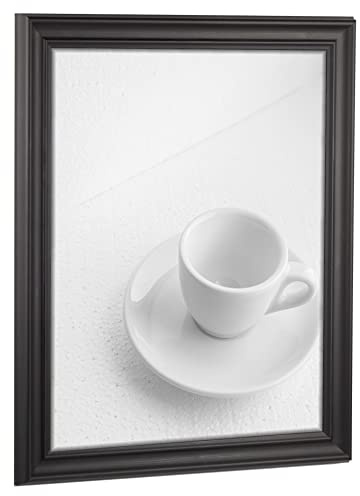 myposterframe Bilderrahmen Barock Größenwahl 70 x 80 cm Helena Schwarz gemasert mit Kunstglas klar 1 mm
