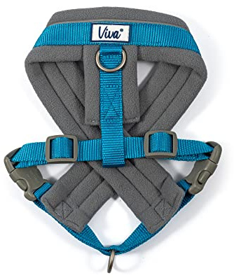 Ancol Viva Padded Harness, Blue, M, 41-53 cm